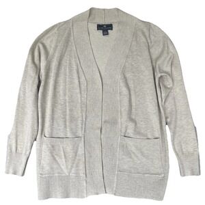 Seven Manor‎ Cardigan Womens Size XL Cream Neutral Quiet Luxury Capsule Wardrobe